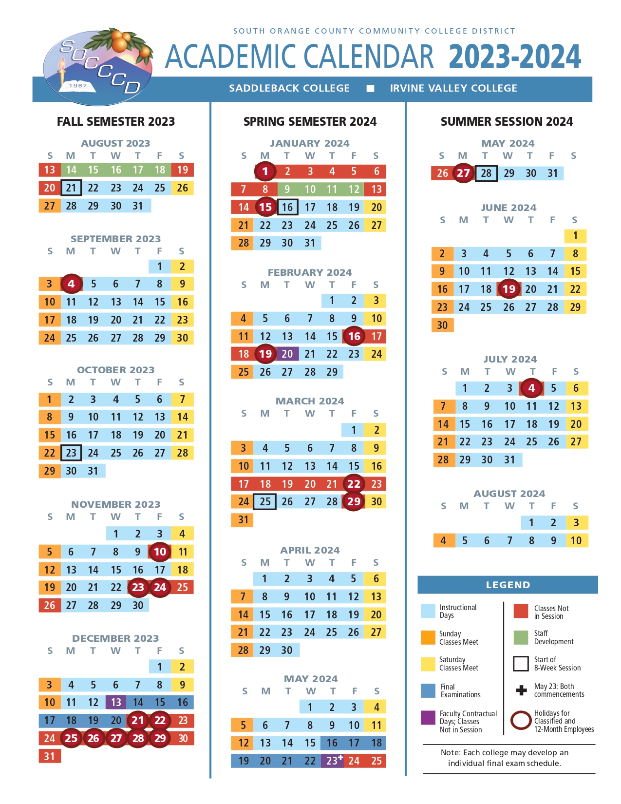 Saddleback Academic Calendar 2025 Debee Ethelyn